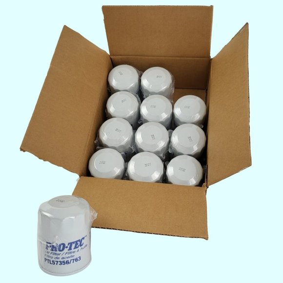 12 PCS PROTEC 763MP Spin-On Lube OIL FILTERS PTL57356MP - Picture 1 of 6